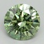 3.06 Ct. Fancy Vivid Green Round Lab Grown Diamond