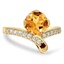 Custom Citrine and Pavé Diamond Ring with Garnet and Peridot Accents