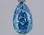 1.59 Ct. Fancy Vivid Blue Blue Pear Lab Grown Diamond