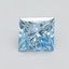 1.09 Ct. Fancy Vivid Blue Princess Lab Grown Diamond