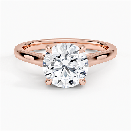 14K Rose Gold 2mm Provence Solitaire Ring