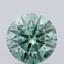 1.52 Ct. Fancy Vivid Green Round Lab Grown Diamond