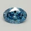 1.06 Ct. Fancy Vivid Blue Oval Lab Grown Diamond