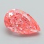 2.11 Ct. Fancy Vivid Pink Pear Lab Grown Diamond
