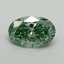 1.15 Ct. Fancy Vivid Green Oval Lab Grown Diamond