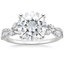 18K White Gold Luxe Willow Diamond Ring (1/4 ct. tw.), smalltop view