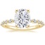 18K Yellow Gold Marseille Half Coverage Diamond Ring (1/4 ct. tw.), smalltop view