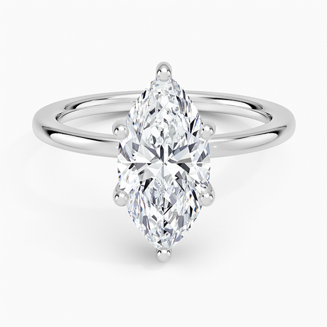 Platinum Sydney Perfect Fit Hidden Halo Six-Prong Diamond Ring
