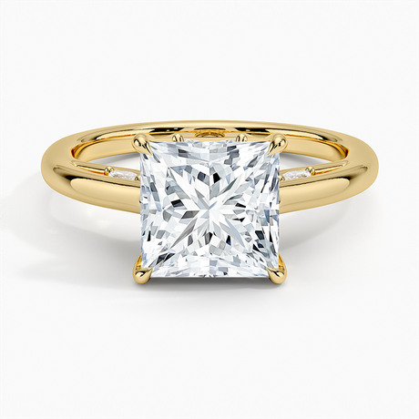 18K Yellow Gold Secret Garden Adorned Gallery Solitaire Ring (1/3 ct. tw.)