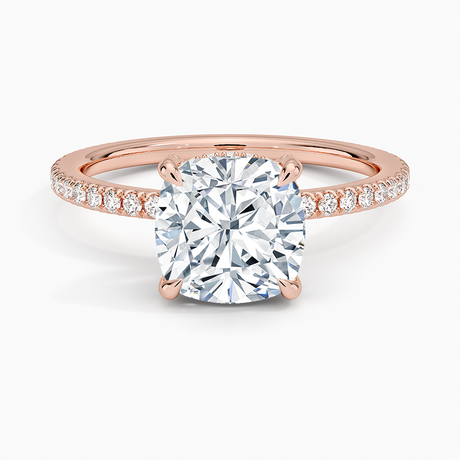 14K Rose Gold Viviana Three-Quarter Coverage Diamond Ring