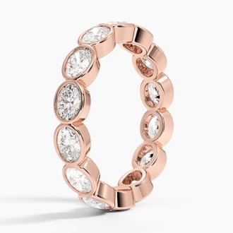East-West Bezel Oval Eternity Lab Diamond Ring