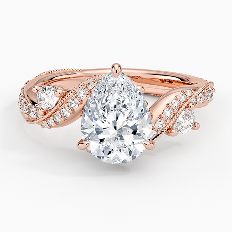 14K Rose Gold Grand Camellia Diamond Ring