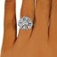 The Britta Ring, smalltop view on a hand