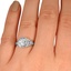 The Grable Ring, smallzoomed in top view on a hand