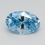 0.58 Ct. Fancy Vivid Blue Oval Lab Grown Diamond