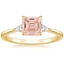 18K Yellow Gold Aria Three Stone Diamond Ring (1/10 ct. tw.), smalltop view