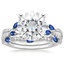 18KW Moissanite Luxe Willow Sapphire and Diamond Bridal Set (1/4 ct. tw.), smalltop view