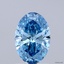 1.18 Ct. Fancy Vivid Blue Oval Lab Grown Diamond
