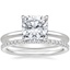 Platinum Audrey Perfect Fit Solitaire Ring with Luxe Ballad Diamond Ring (1/4 ct. tw.)