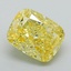 5.06 Ct. Fancy Vivid Yellow Cushion Lab Grown Diamond
