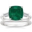 Platinum Symphony Diamond Ring (1/2 ct. tw.) with Petite Comfort Fit Wedding Ring