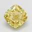 2.04 Ct. Fancy Intense Yellow Cushion Lab Grown Diamond