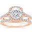 14KR Moissanite Joy Diamond Ring (1/3 ct. tw.) with Bliss Diamond Ring (1/5 ct. tw.), smalltop view