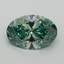 1.46 Ct. Fancy Vivid Pacific Green Oval Lab Grown Diamond