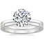 Platinum Melinda Ring with Petite Quattro Wedding Ring