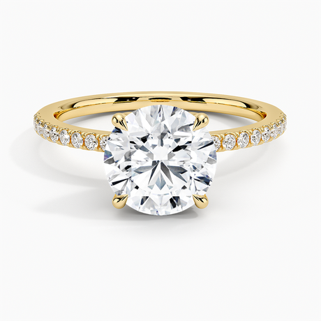 18K Yellow Gold Luxe Petal Diamond Ring