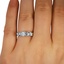 The Coeur Ring, smallzoomed in top view on a hand
