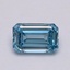 1.23 Ct. Fancy Intense Blue Emerald Lab Grown Diamond