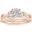 14K Rose Gold Willow Diamond Ring (1/8 ct. tw.) with Winding Willow Diamond Ring (1/8 ct. tw.)