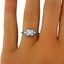 The Sarit Ring, smalltop view on a hand