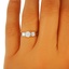 The Inez Ring, smalltop view on a hand