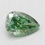 0.91 Ct. Fancy Vivid Green Pear Lab Grown Diamond