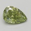 2.10 Ct. Fancy Vivid Green Pear Lab Grown Diamond