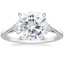 Platinum Trillion Cut Three Stone Diamond Ring, smalltop view