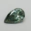 0.4 Ct. Fancy Vivid Pacific Green Pear Lab Grown Diamond