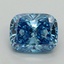 2.07 Ct. Fancy Vivid Blue Cushion Lab Grown Diamond