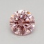 0.40 Ct. Fancy Vivid Pink Round Lab Grown Diamond