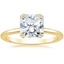 18K Yellow Gold Aveline Solitaire Ring, smalltop view