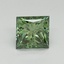0.91 Ct. Fancy Vivid Pacific Green Princess Lab Grown Diamond