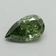 0.51 Ct. Fancy Vivid Green Pear Lab Grown Diamond