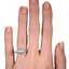 The Sonnet Ring, smallzoomed in top view on a hand