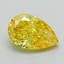 2.11 Ct. Fancy Vivid Yellow Pear Lab Grown Diamond