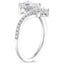 Platinum Nouveau Diamond Ring, smallside view