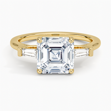 Flush Fit Tapered Baguette Diamond Ring