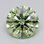 1.03 Ct. Fancy Vivid  Green Round Lab Grown Diamond