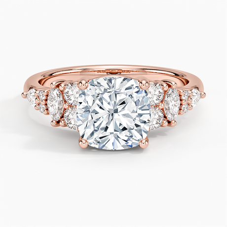 14K Rose Gold Jacqueline Diamond Ring